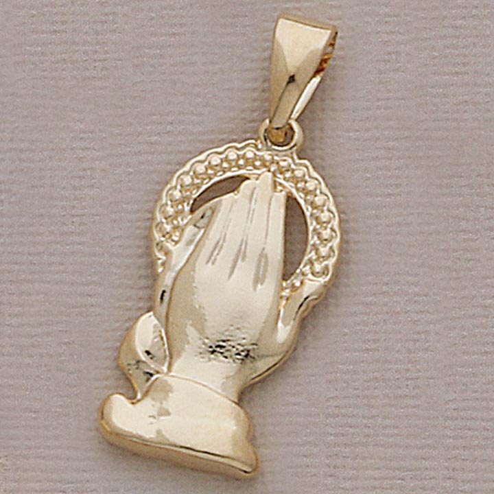 32mm Praying Hands Religious Pendant - X5759