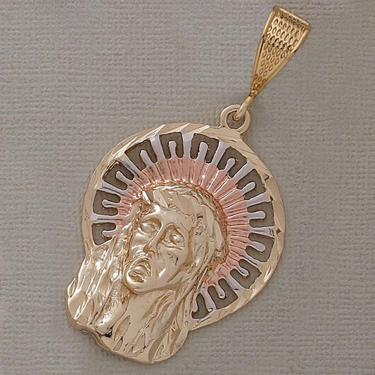 43mm Tri-Color Religious Jesus Pendant - X5820