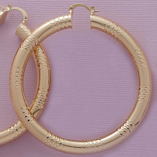70mm Thick Hoop Earrings - X2477