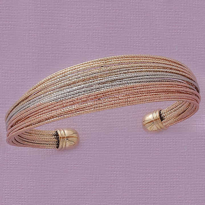 Multi Band Cuff Bangle - XB387