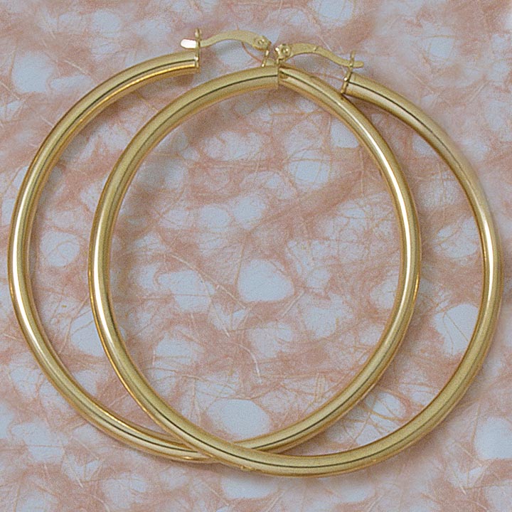 66mm Hoop Tubular Earrings - X1944
