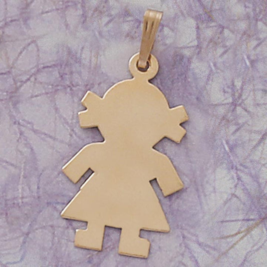24mm Girl Silhouette Pendant - X5169