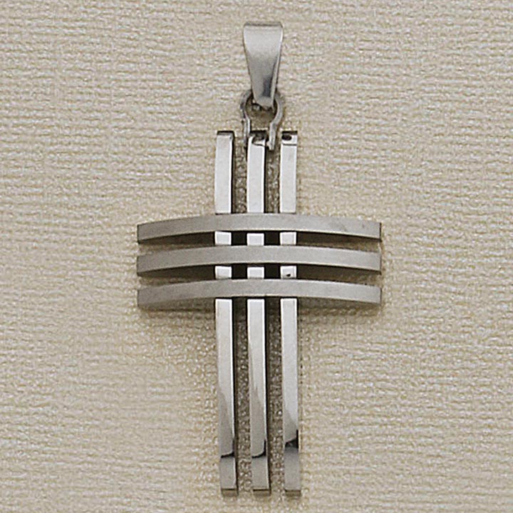39mm SS Cross Charm - X5857