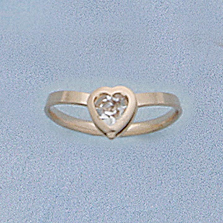 Kid's Heart CZ Ring - XR642