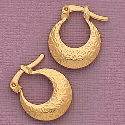 Puffed Hoop Earrings - X2486